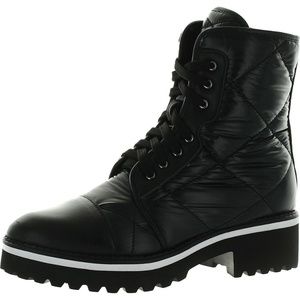 NIB All Black Puffy Ankle Combat & Lace-up Boots BRAND NEW 39.5
